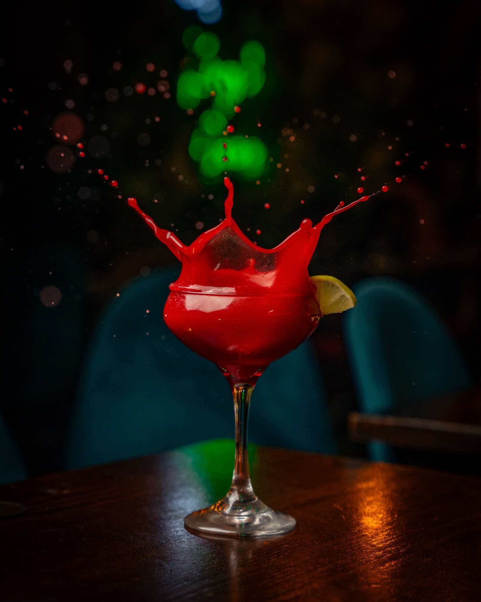 Red splash cocktail